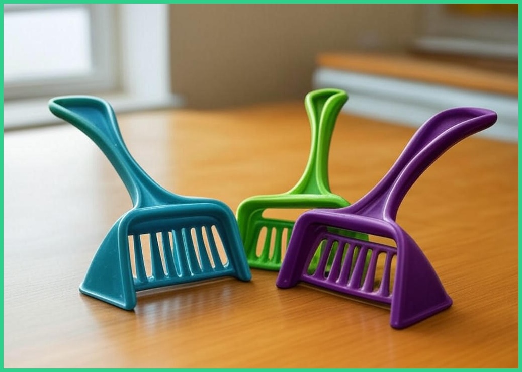 공간온도 빗자루 쓰레받기 실리콘 스퀴지 3종 세트 쓰레받이, 혼합색상, 1개