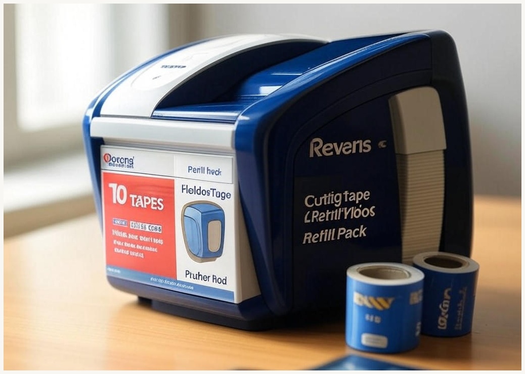 리벤스 사선컷팅 스탠드형 테이프크리너 본품 + 리필 10p + 거치대 + 밀대봉 세트