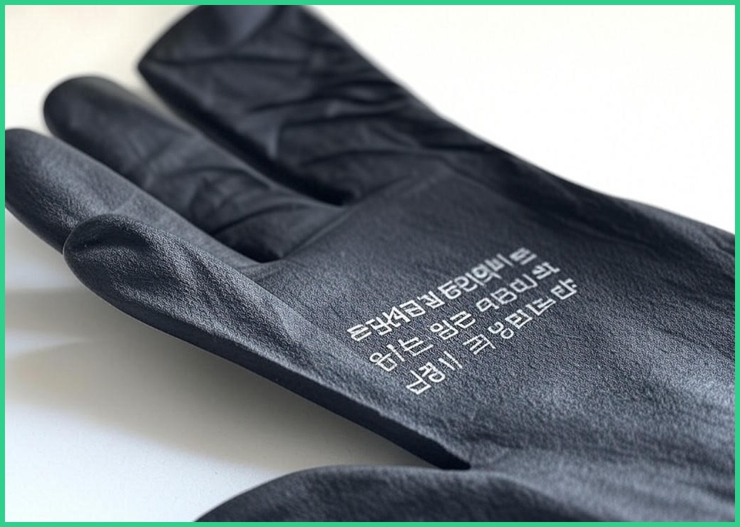 브릭글로 다이아그립 프로 청소용 다용도 미끄럼방지 두꺼운 니트릴 장갑, 블랙, 대(L), 1개