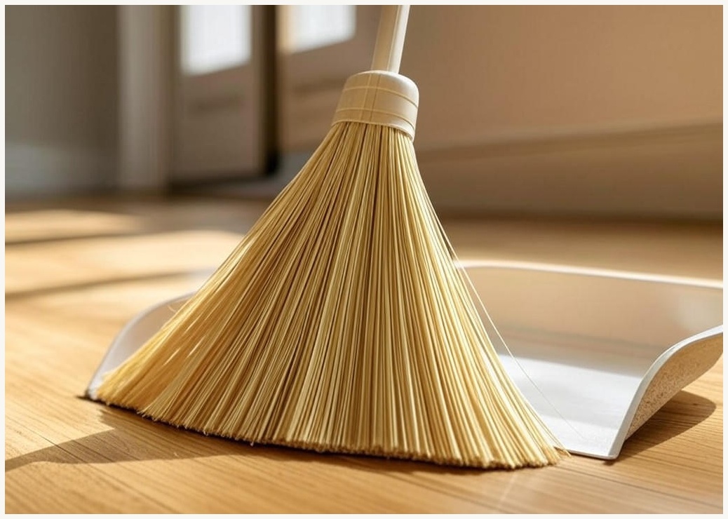 쓰리잘비 핸디잘비 실리콘 빗자루쓰레받기세트, 1개, 아이보리 - 이미지 1