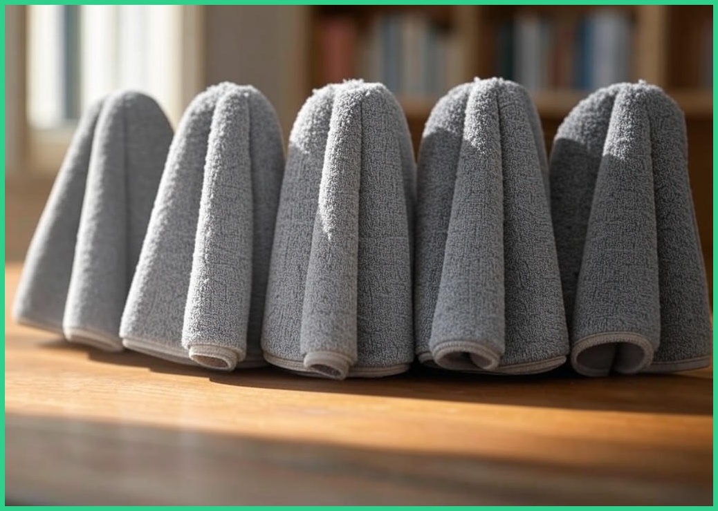 월드크린 고급 바둑 극세사 손걸레 그레이, 5개