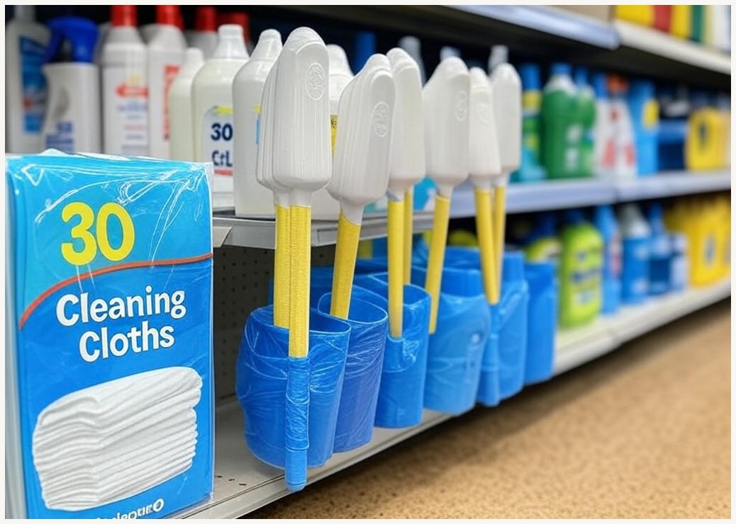 코멧 막대걸레 + 물걸레 청소포 30매 2팩 - 이미지 1