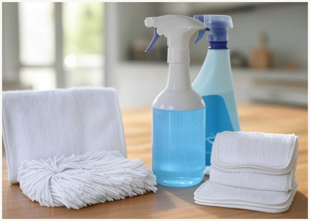 코멧 스프레이 밀대걸레 + 극세사 패드 5개 + 다용도 클리너 1개