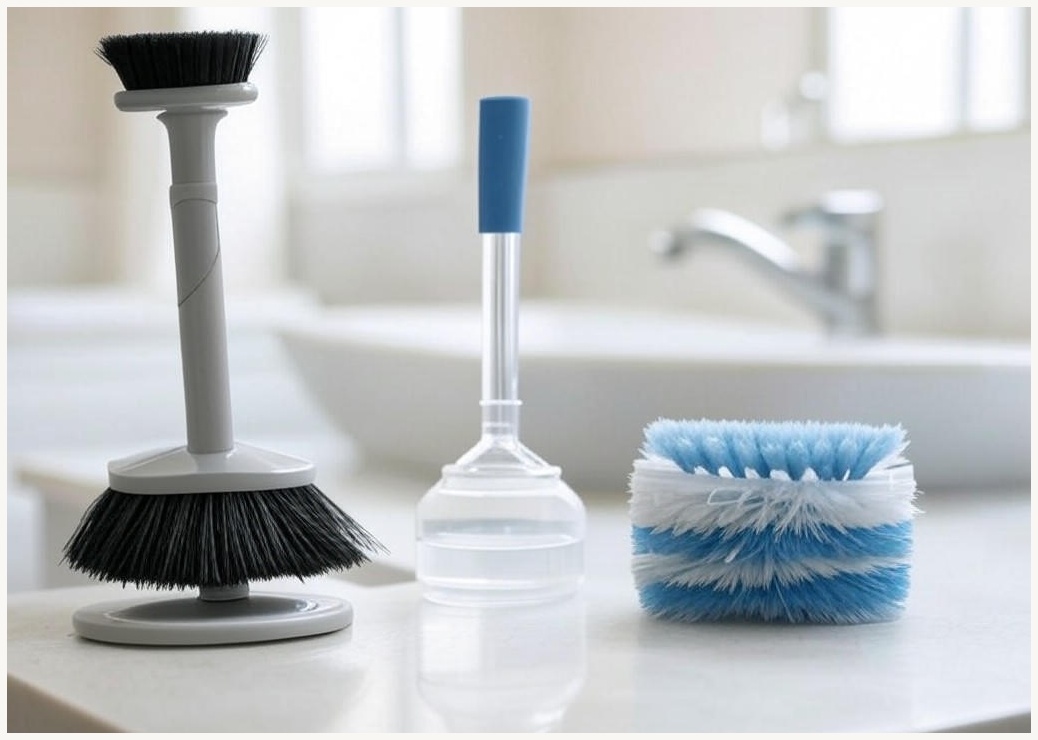 코멧 욕실 청소용 브러쉬 세트,다용도 걸이 + 손잡이 세척솔 + 사각 바닥솔 + 유리 닦이 틈새솔+ 롱틈새솔