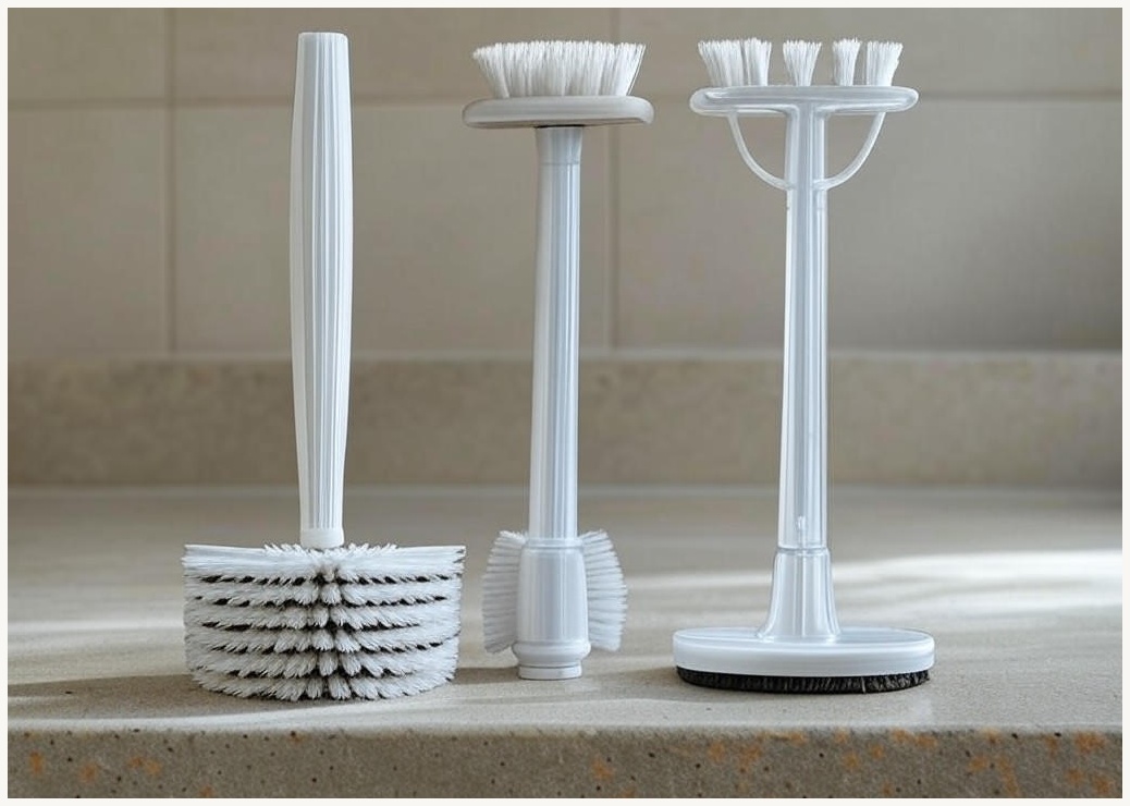 코멧 욕실 청소용 브러쉬 세트,다용도 걸이 + 손잡이 세척솔 + 사각 바닥솔 + 유리 닦이 틈새솔+ 롱틈새솔